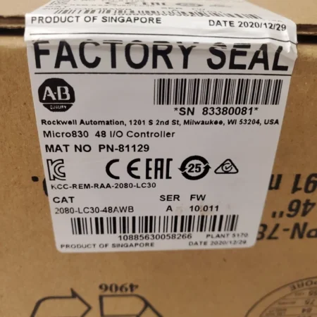 New Allen-Bradley 2080-LC30-48AWB Ser A Micro830 Controller "USA SELLER"