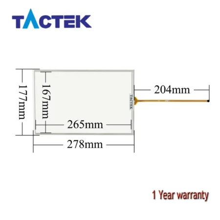 Touch Screen Panel Glass Digitizer for 2711P-T12W22D9P-BM006 with Front Overlay