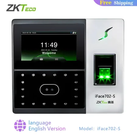 ZKTeco iFace702-S Biometric Facial + Fingerprint Door Access Control Checking-in