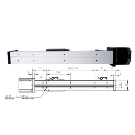 FUYU FSK40 V2.0 Linear Guide Rail Stage Actuator Ball Screw Motion Nema 23 Motor