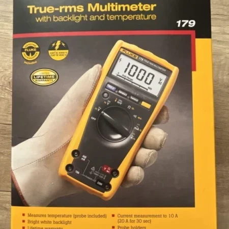 FLUKE 179 Digital Multimeter w Test Leads Temperature & Measurement Probes N