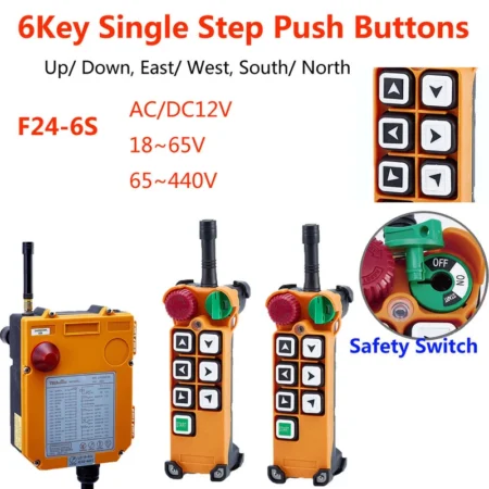 F24-6S Wireless Hoist Crane Remote Control Industrial Raido One Step&Safety Key