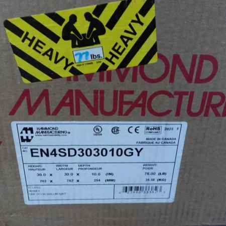 HAMMOND EN4SD303010GY Wall Mount Enclosure 30 x 30 x 10 in Grey electrical box