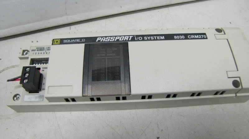 SQUARE D SYMAX PASSPORT IO SYSTEM PLC 8030 CRM270 Rev 2.30 24 VDC 295mA USED