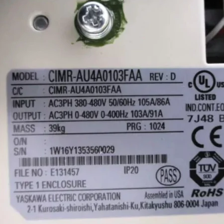 NEW Yaskawa CIMR-AU4A0103FAA Inverter In Stock With 1 Year Warranty