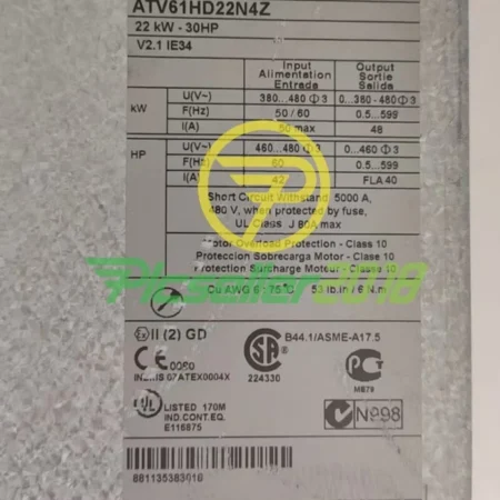 Used TESTED Schneider Frequency converter ATV61HD22N4Z UPS or FedEx