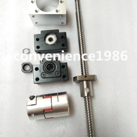 Anti-backlashed RM2510--2000mm Ballscrew & BF20/BK20&14*17 mm Couplering