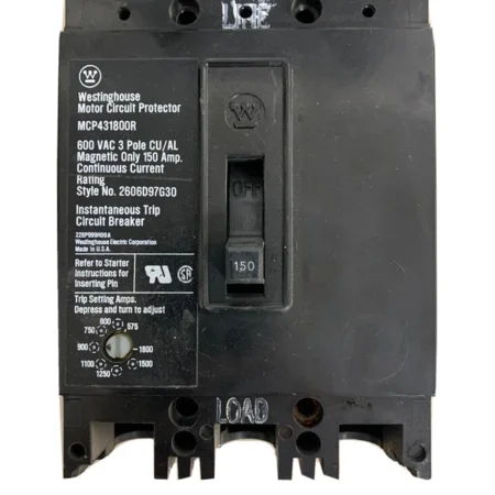 WESTINGHOUSE CIRCUIT BREAKER 150A MCP431800R USED, WARRANTY, NEXT DAY AVAILABLE