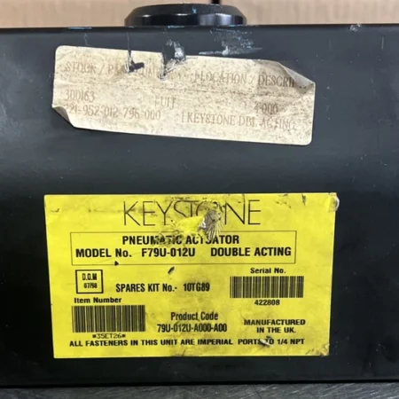 Keystone F79U-012U Pneumatic Actuator Used Surplus
