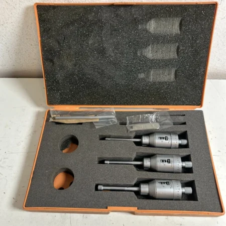 Mitutoyo 368-916 Silver Holtest Vernier Inside Measurement Micrometer Box Set