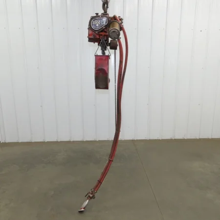 Chicago Pneumatic 1/2 Ton 1000Lb Power Vane Air Chain Hoist 10' 8" Lift Pendant