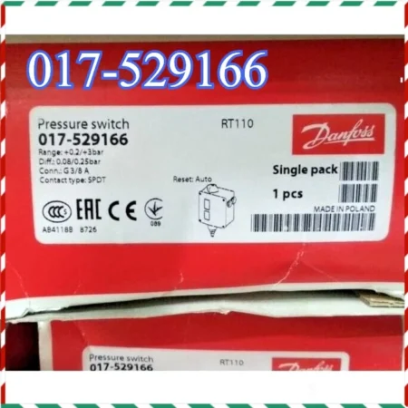 Danfoss 017-529166 Pressure switch,RT110 Regulation range fast ship