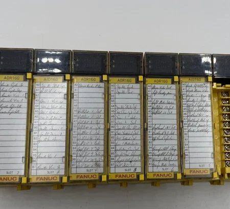Fanuc A03B-0819-C001 PLC Rack, IO Interface A03B-0819-C011 & 8 IO Modules