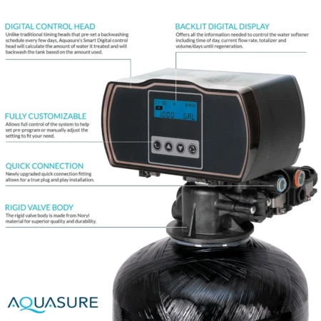 Aquasure Water Softener - 64,000 Grains  Reverse Osmosis System - 75GPD Bundle