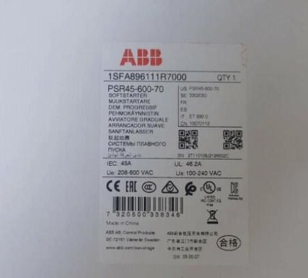 ABB PSR45-600-70 1SFA896111R7000 Soft Starter