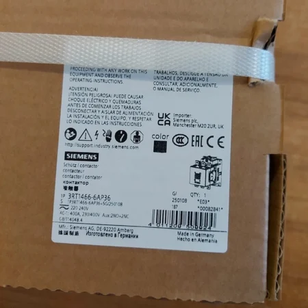 SIEMENS 3RT1 466-6AP36 Contactor