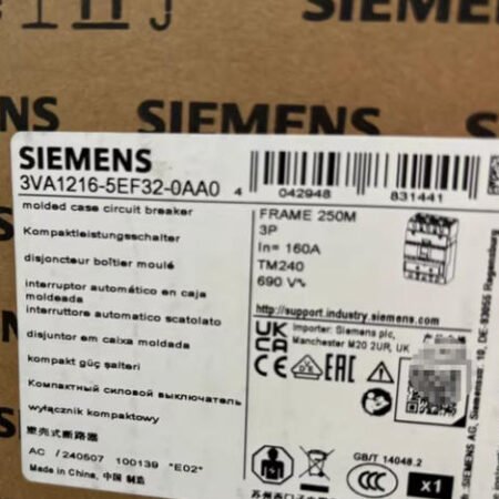 Siemens molded case circuit breaker 3VA1216-5EF32-0AA0