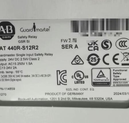 Allen-Bradley 440R-S12R2 Single Input Safety Relay