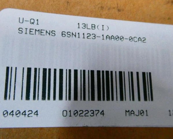 SIEMENS 6SN1123-1AA00-0CA2 Power Module 4 6SN1123 1AA00 0CA2