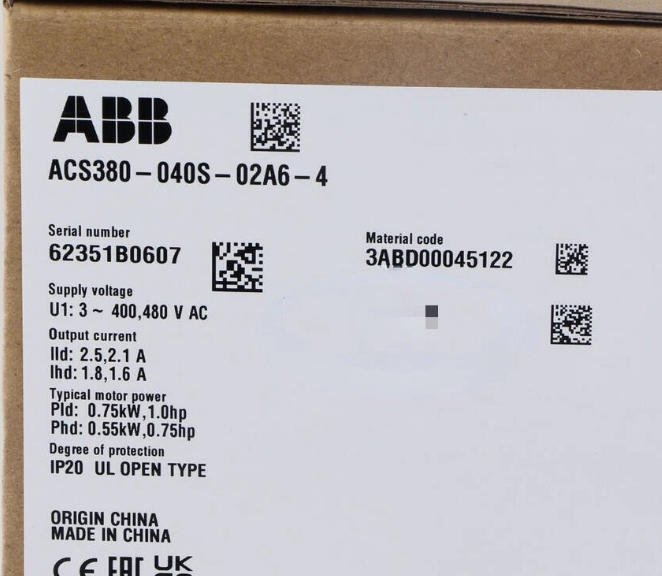 ABB ACS380-040S-02A6-4 transducer 2 ACS380 040S 02A6 4