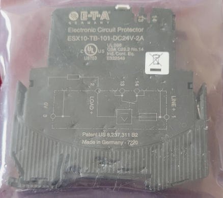 ETA ESX10-TB-101-DC24V-2A ELECTRONIC CIRCUIT PROTECTOR