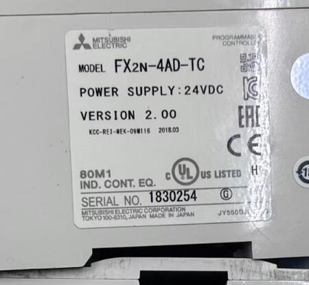 Mitsubishi FX2N-4AD-TC Programmable Logic Controller Module