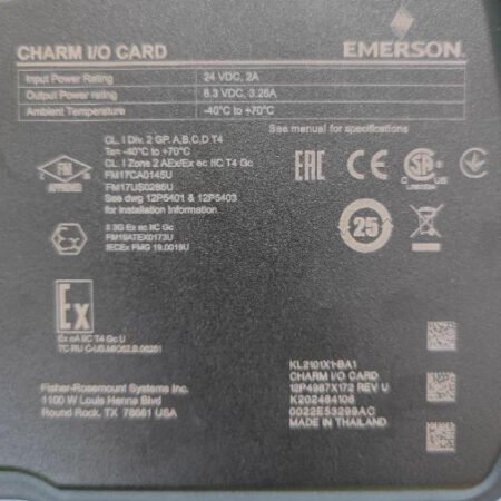 Emerson DeltaV KL2101X1-BA1 DeltaV Charm IO Card