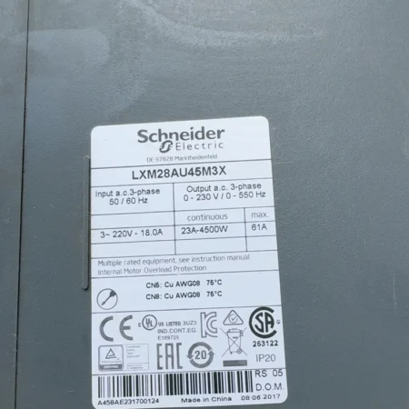 Schneider servo drive LXM28AU45M3X