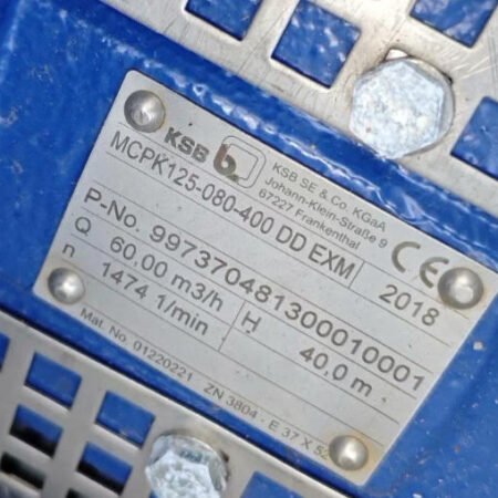 KSB MCPR125-080 water pump