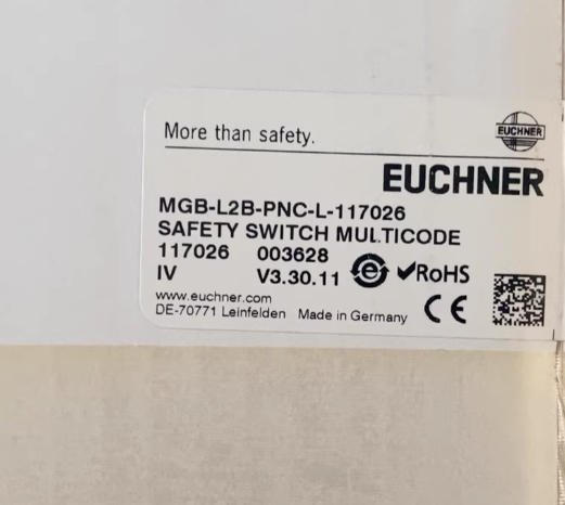 EUCHNER MGB-L2B-PNC-L-117026 SAFETY SWITCH MULTICODE 2 MGB L2B PNC L 117026