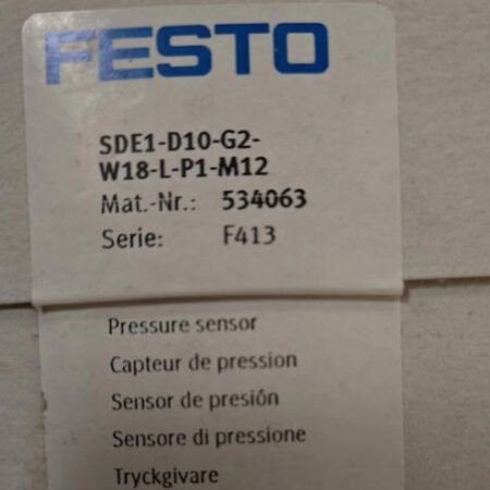Festo SDE1-D10-G2-W18-L-P1-M12 pressure sensor