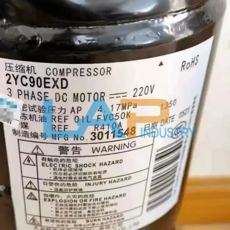 New For Inverter air conditioning refrigeration compressor 2YC90EXD 220V