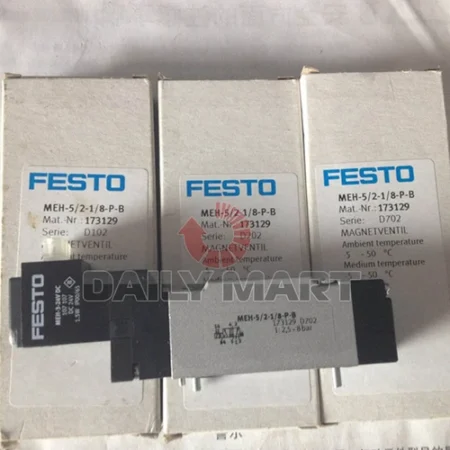FESTO MEH-5/2-1/8-P-B PNEUMATIC SOLENOID VALVE NEW