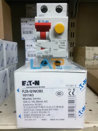 QTY:6 New For MOELLER Circuit Breaker PLD9-101NC003 10A 30mA 2 s l500 64