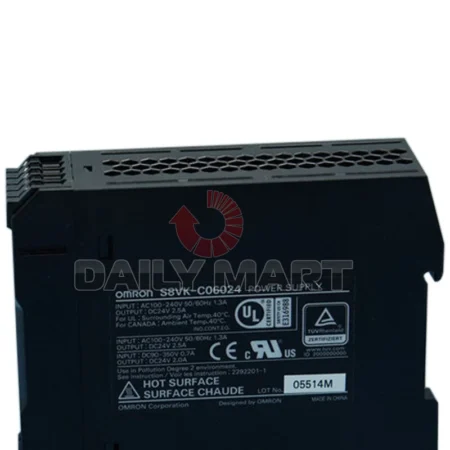 New OMRON Switching Power Supply S8VK-C06024, AC-DC, DIN Rail, 24V@2.5A