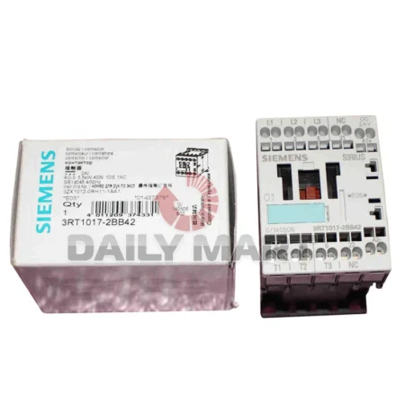 Siemens 3RT1017-2BB42 CONTACTOR NONREV S00 12A 24VDC Coil Voltage Spring Loaded