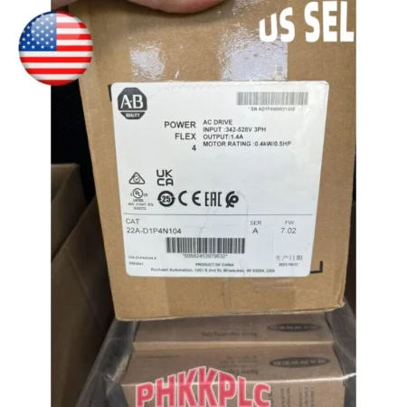 Allen-Bradley 22A-D1P4N104 PowerFlex4 AC Drive AB 22AD1P4N104 New Sealed US
