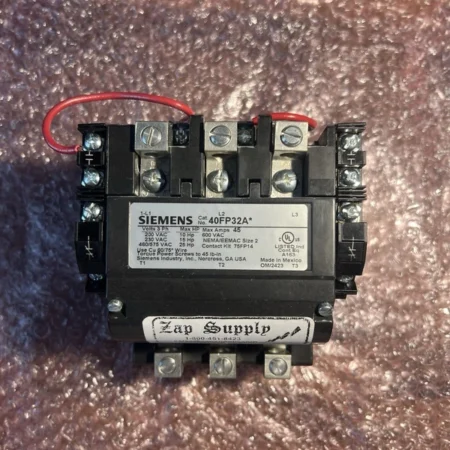 Siemens Electrical 3-Pole Contactor with Auxiliary 40FP32A 208-480V