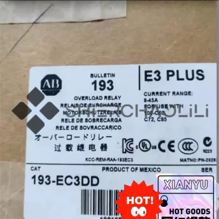 193-EC3DD AB E3 Pl 9-45 A Overload Relay 193EC3DD Allen-Bradley Free delivery