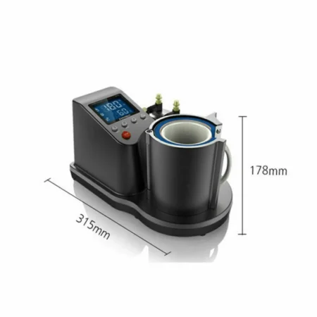 12.4“ Automatic Pneumatic Cup Mug Heat Press Machine Images Transfer 110V-220V