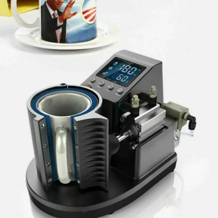 12.4“ Automatic Pneumatic Cup Mug Heat Press Machine Images Transfer 110V-220V