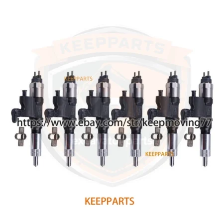 6PCS 095000-5361 Fuel Injector for Denso Isuzu 7.8L Engine Model 6HK1 Vehicle