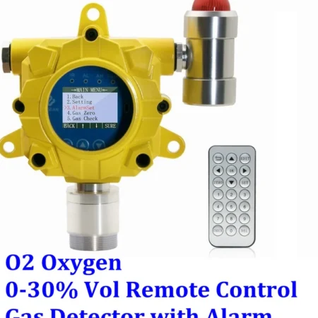 O2 Oxygen Fixed Gas Detector with Remote Control Alarm Monitor 0-30% Vol