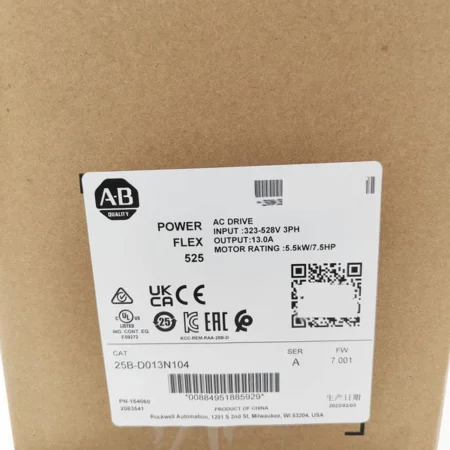 Allen-Bradley 25B-D013N104 PowerFlex 525 25BD013N104 AC Drive