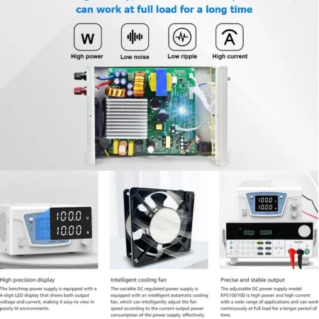 0-100V 150V 200V 300V 0-3A 5A 10A Lab Adjustable DC Bench Power Supply Variable