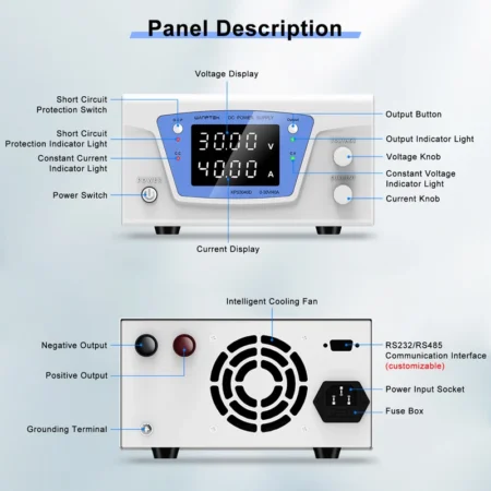 Adjustable DC 0~300V 3A 900W Lab Bench Power Supply Variable Power Source