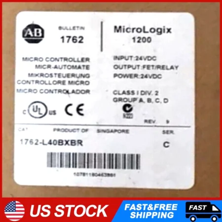 New Allen-Bradley 1762-L40BXBR/C MicroLogix Controller 1762 L40BXBR Free Ship AB