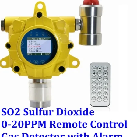 SO2 Sulfur Dioxide Fixed Gas Detector with Remote Control Alarm Monitor 0-20PPM