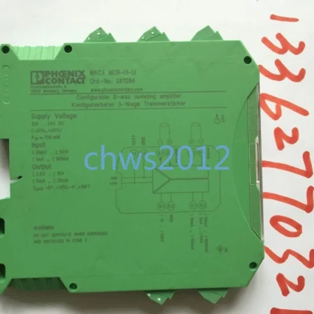 new Phoenix isolation amplifier MACX MCR-UI-UI-NC 2811284 h