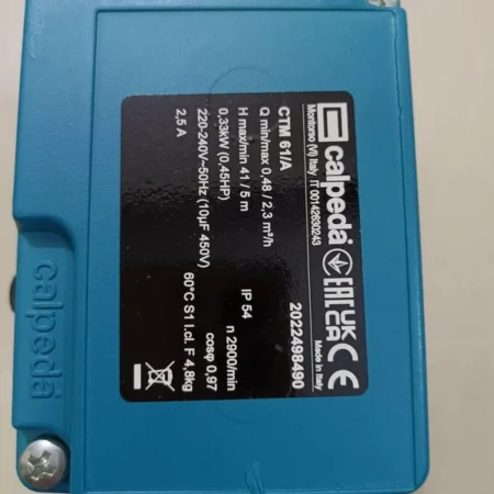 NEW Calpeda CTM 61 Single-Phase Peripheral Pump 220V CTM 61A